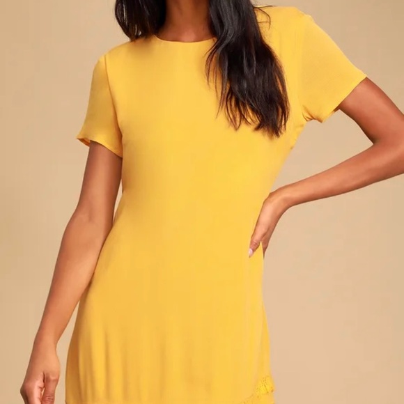 Lulus Buenos Aires Golden Yellow Shift Dress - Picture 3 of 10